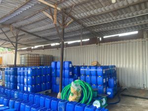 Kho chứa hóa chất Axit HCL của công ty hóa chất Lộc Thiên