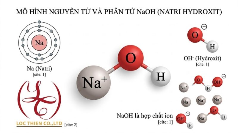 Cấu trúc phân tử NaOH-hoachatcoban.net